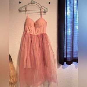 Pink Tuile short dress